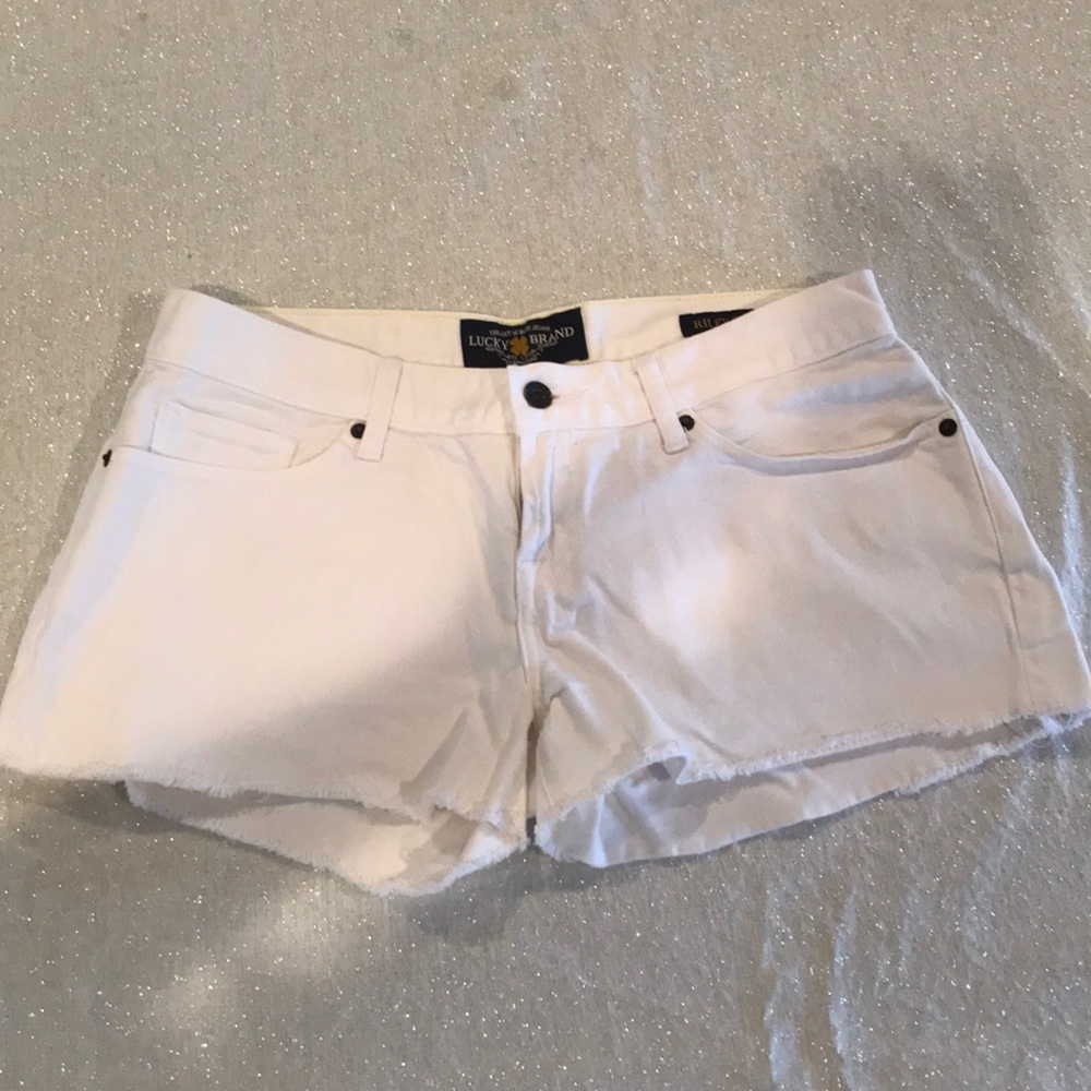Lucky brand white jean shorts